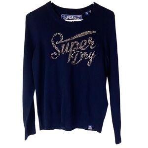 SuperDry Star Stud Navy Sweater